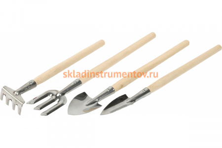 Набор инструментов Зубр из нержавеющей стали для ухода за комнатными растениями 4 шт. 4-39691-H4