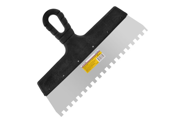 Фасадный зубчатый шпатель (нержавеющая сталь, 300мм, зуб.8x8мм) РемоКолор Мастер 12-8-300