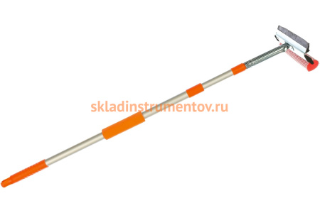 Щетка для мытья стекол Airline AB-G-01 с телескопической ручкой, поролоном и водосгоном 130 см