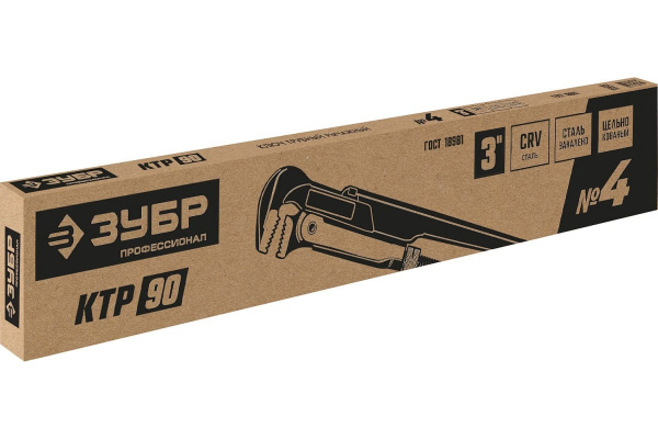 Трубный ключ с прямыми губками ЗУБР ЗУБР КТР-90, №4 27335-4_z02