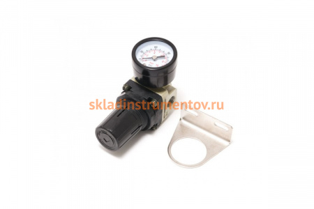 Регулятор давления воздуха с индикатором (1/4F-1/4M; 0-10 бар) ROCKFORCE RF-AR2000-02