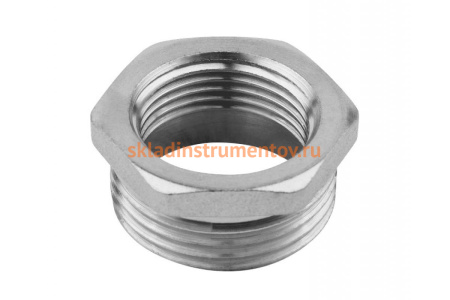 Футорка Зубр "ЭКСПЕРТ", никелированная латунь, 1" х 3/4" 51281-1-3/4