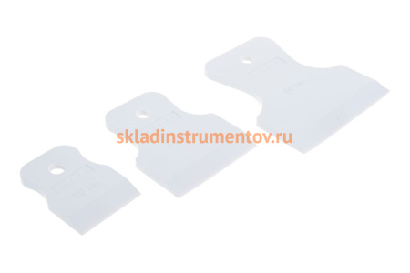 Набор шпателей 40-60-80мм, белая резина, 3шт СИБРТЕХ 85803