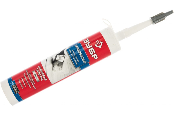 Акриловый герметик ЗУБР 280 мл, универсальный, белый 41231-0