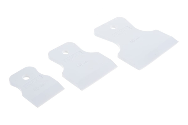 Набор шпателей 40-60-80мм, белая резина, 3шт СИБРТЕХ 85803