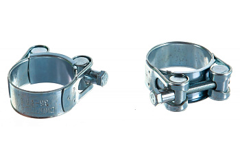 Металлические хомуты СИБРТЕХ, силовые, 36-39мм, ширина 20мм, шарнирный, W1, 2шт 47523