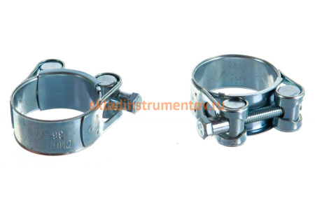 Металлические хомуты СИБРТЕХ, силовые, 36-39мм, ширина 20мм, шарнирный, W1, 2шт 47523