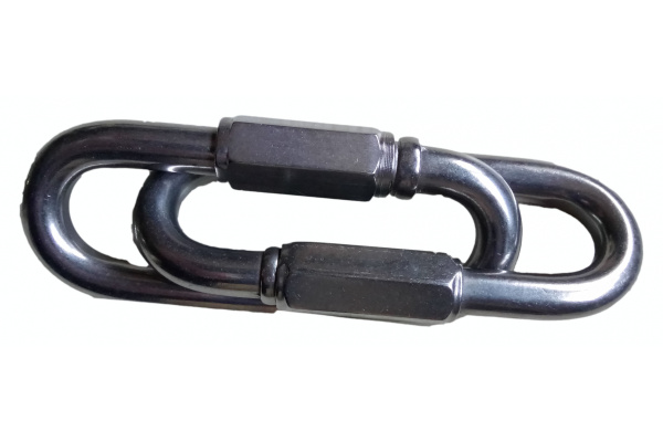 Карабин ЗУБР винтовой с муфтой, 6мм, 1 шт, оцинкованный, 304536-06