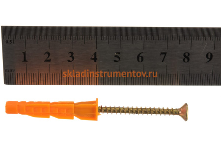 Дюбель универсальный полипропиленовый с оцинкованным шурупом 16 шт. (6х37 мм; ТФ6) ЗУБР 4-301206-06-037