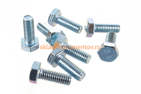 Болт ЗУБР ГОСТ 7798-70, M6 x 16 мм, 8 шт, кл. пр. 5.8, оцинкованный, 303086-06-016