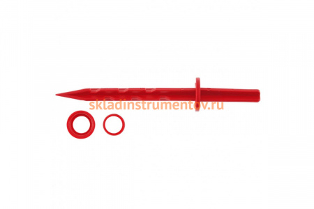 Колышек PALISAD 20 см с установочным кольцом для крепления укрывных материалов и пленки 10шт/уп, красный // 64434