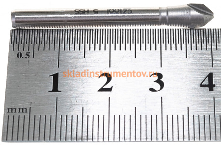 Зенкер конический 3-х канавочный (5х40 мм; хвостовик 4 мм; HSS) Bucovice Tools 741050