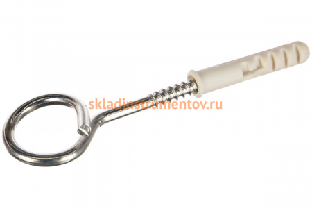 Распорный дюбель Зубр МАСТЕР тип ЕВРО с шурупом-кольцом, 12х60 / 8х135 мм, 2 шт 30696-12-60