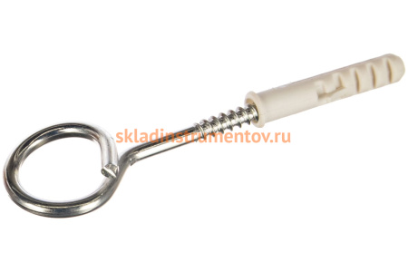 Распорный дюбель Зубр МАСТЕР тип ЕВРО с шурупом-кольцом, 12х60 / 8х135 мм, 2 шт 30696-12-60