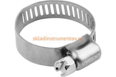 Хомуты "ЭКСПЕРТ" из нержавеющей стали с просечной лентой  ПЛ-12,7, 16-32мм, 100шт. Зубр 37815-016-32-100