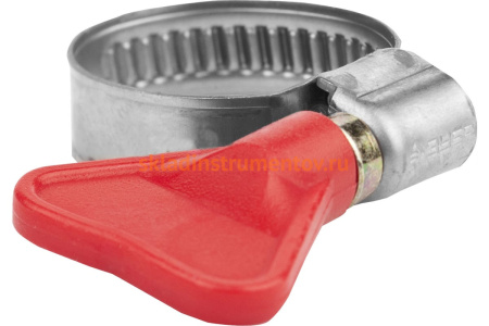 Хомуты Зубр ЭКСПЕРТ Бабочка из нержавеющей стали с накатной лентой НЛ-9, 40-60мм, 50шт 37835-40-60-50