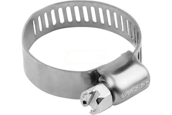 Хомуты "ЭКСПЕРТ" из нержавеющей стали с просечной лентой  ПЛ-12,7, 16-32мм, 100шт. Зубр 37815-016-32-100