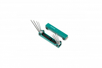 Набор ключей TORX складной 8 предметов Т5-Т10, Т15, Т20 ROCKFORCE RF-5087F