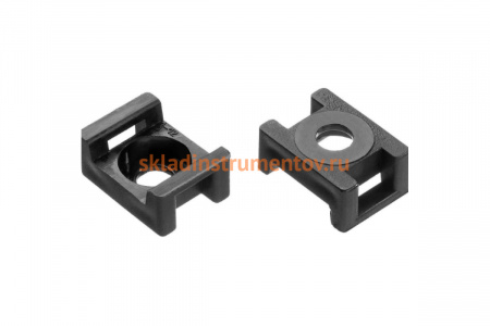 Усиленная площадка под хомут-стяжку Зубр 100 шт, нейлоновая 30921