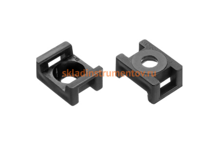 Усиленная площадка под хомут-стяжку Зубр 100 шт, нейлоновая 30921