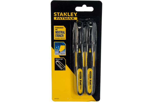 Набор маркеров FatMax черный цвет 2 шт Stanley 0-47-312