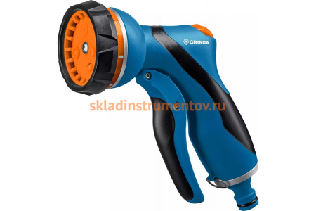 Двухкомпонентный поливочный пистолет с регулятором напора GRINDA PROLine F-7 7 режимов 429120