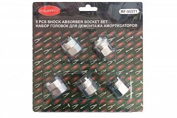 Набор головок для разборки стоек амортизаторов 10.5х3.5, 12.5х3.5, 14х2.5, 14.5х3 ROCKFORCE RF-905T1