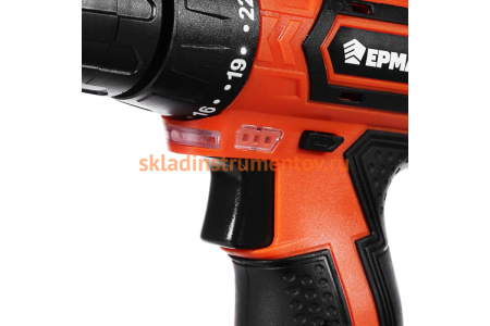 Аккумуляторная дрель-шуруповерт ЕРМАК ДША-12В 646-322