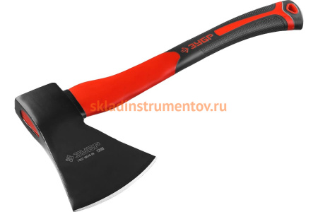 Кованый топор с двухкомпонентной стеклопластиковой рукояткой, 1,2кг ЗУБР "МАСТЕР" 2061-12