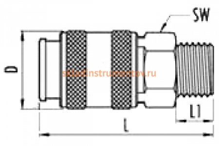 Переходник для компрессоров (1/2"; рапид) 112/3 M1/2" GAV 38842
