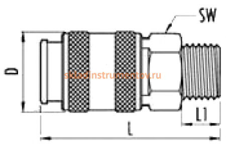 Переходник для компрессоров (1/4"; рапид; блистер) 112/1 460/3,4 M1/4" GAV 38950
