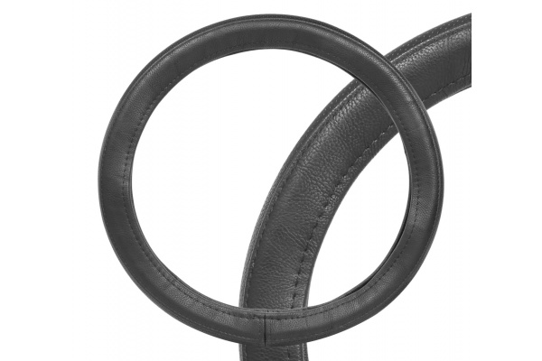 Комбинированная оплетка на руль Airline гладкая/перфор. кожа, черная, 37-39 см/М AWC-RS-15M