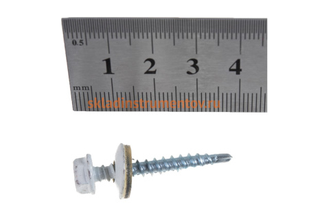 Кровельные саморезы ЗУБР СКД RAL 9003 белый, 35x4.8 мм, 380 шт 4-300315-48-035-9003