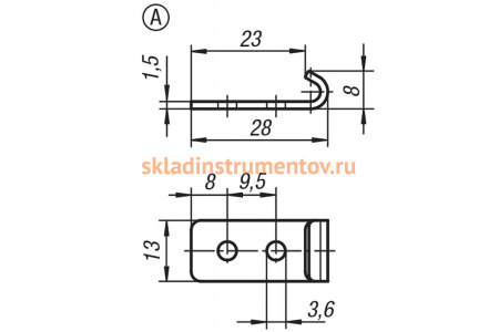 Накидная защелка со скобой KIPP K0044.1330572.9136282