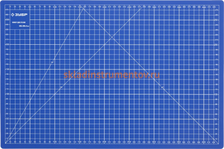 Непрорезаемый коврик Зубр Эксперт 3 мм цвет синий 450x300 мм 09902