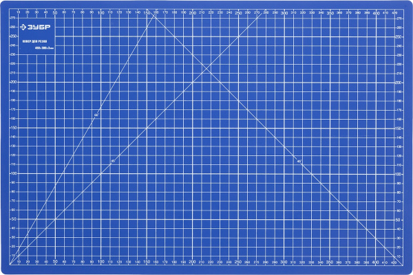 Непрорезаемый коврик Зубр Эксперт 3 мм цвет синий 450x300 мм 09902 Непрорезаемый коврик Зубр Эксперт 3 мм цвет синий 450x300 мм 09902