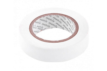 Изолента MATRIX ПВХ, 15 мм х 10 м, белая, 150 мкм 88775