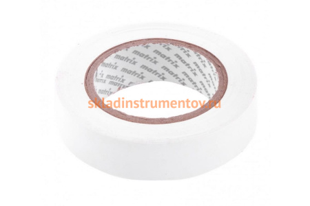 Изолента MATRIX ПВХ, 15 мм х 10 м, белая, 150 мкм 88775