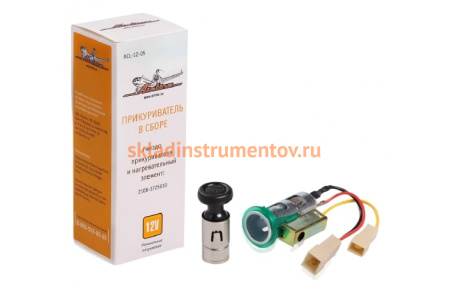 Прикуриватель для ВАЗ 2108-099,ОКА, 2141, Газель, Таврия в сборе Airline ACL-12-05