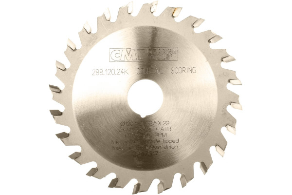 Диск пильный подрезной конический (120х22х3.1-4.0 мм; Z=24) CMT 288.120.24K