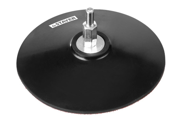 Тарелка опорная "MASTER" резиновая, для дрели, на липучке, 115 мм Stayer 35740-115