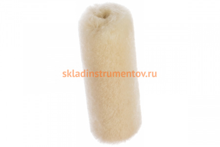 Мини-валик Зубр "ЭКСПЕРТ" "ВЕЛЮР", 100% шерсть, ворс 4мм, ручка 6мм, d=15/70мм 03536-07