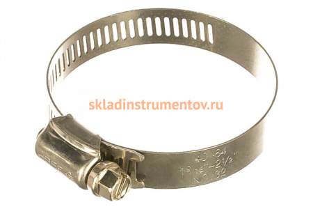 Хомуты Зубр ЭКСПЕРТ, нержавеющая сталь, просечная лента 12.7 мм, 40-64 мм, 4 шт 37815-040-64-4