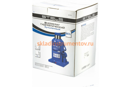 Гидравлический бутылочный домкрат 50 т, h подъема 280–450 мм STELS 51171