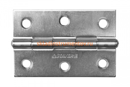 Универсальная дверная петля STAYER Master цвет белый цинк 75 мм 37611-75-1