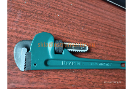 Трубный разводной быстрозажимной ключ Kraftool тип Rigit Cr-Mo губки высокотехнологичный Al корпус 2"/350 мм 2728-35_z01