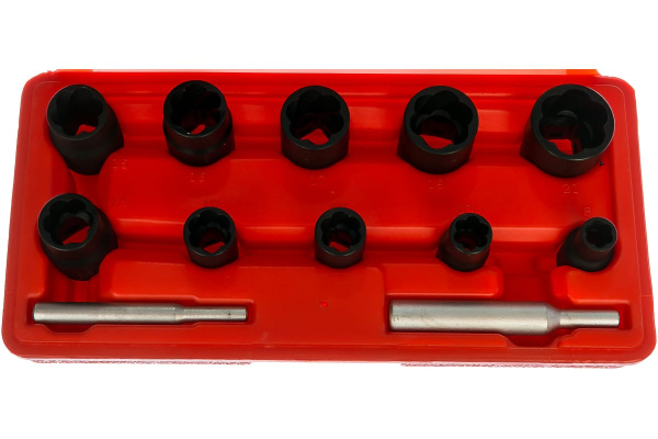 Набор торцевых головок для поврежденных гаек и болтов 8-21мм, кейс, 12шт МАСТАК 109-30012C