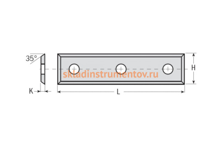 Нож твердосплавный F1730 (50x9x1.5 мм) CMT 790.500.09