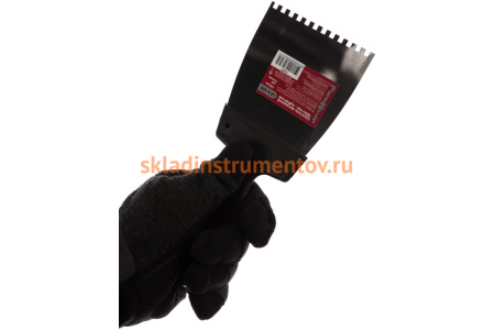 Фасадный зубчатый шпатель (100 мм, зуб.4x4 мм) РемоКолор Мастер 12-6-100