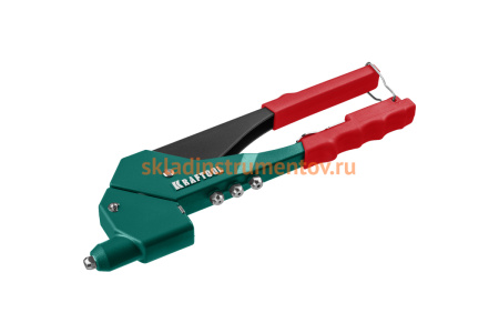 Поворотный заклепочник 360 Kraftool "RX-7" для заклёпок 2.4-4.8 мм - алюминий и сталь, 2.44.0 - нерж сталь, литой корпус 31176_z01